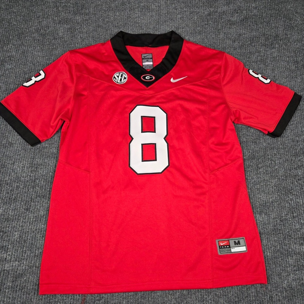 Nike Georgia Bulldogs Colbie Young 8 Football Jersey Red Mens Medium SEC UGA